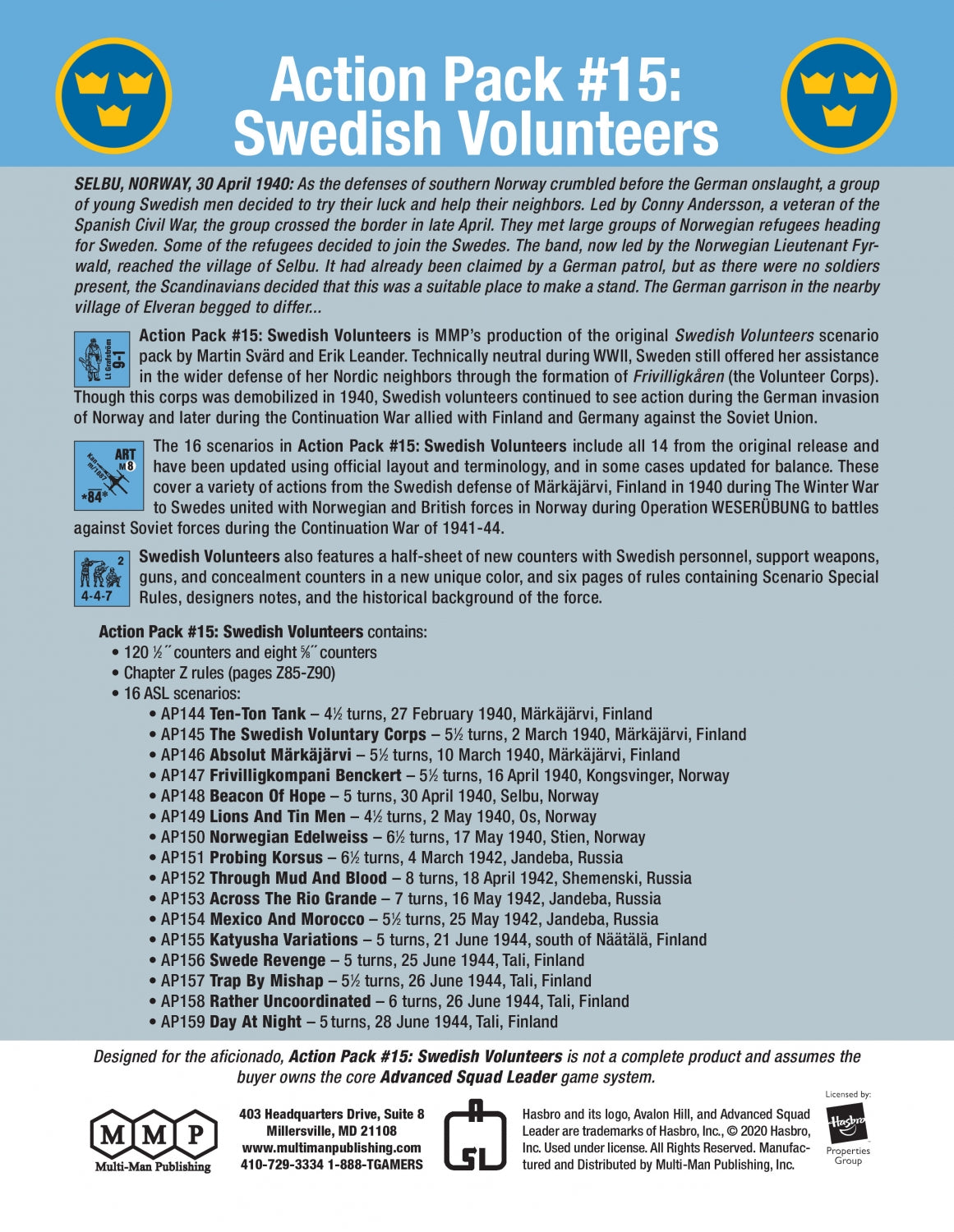 Action Pack #15 - Swedish Volunteers SALE