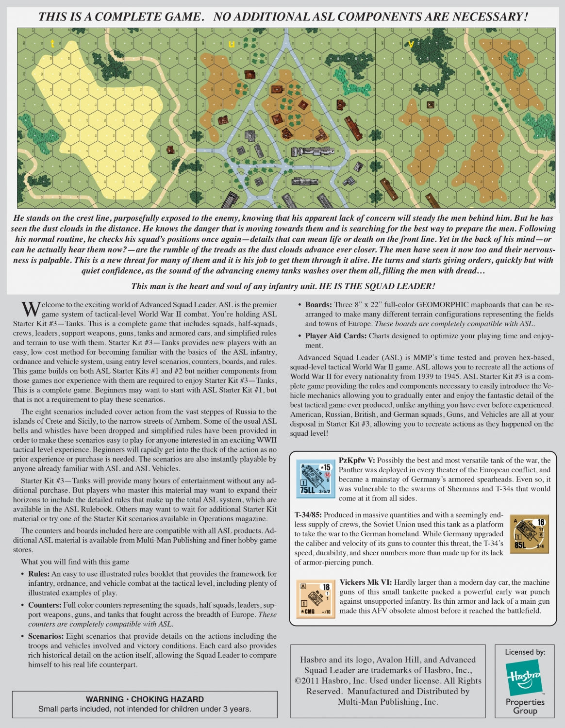 Starter Kit #3 TANKS, complete ASL game - bagged version